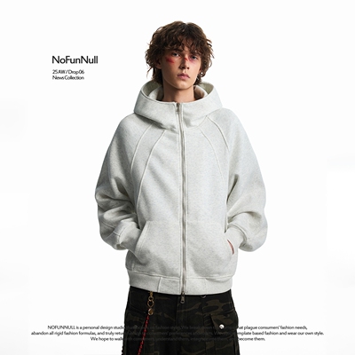 NOFUNNULL美式vibe结构拼接卫衣