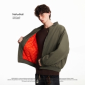 NOFUNNULL 美式 Cleanfit立领加厚棉服男女秋冬保暖廓形棒球服外套