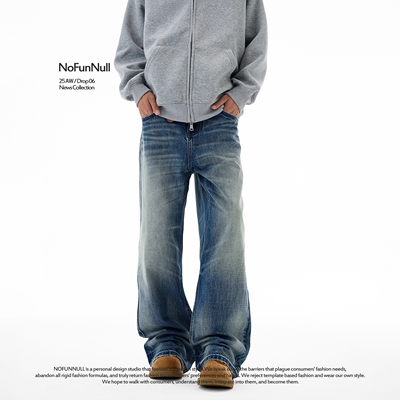 NOFUNNULL2021M版型微喇牛仔裤