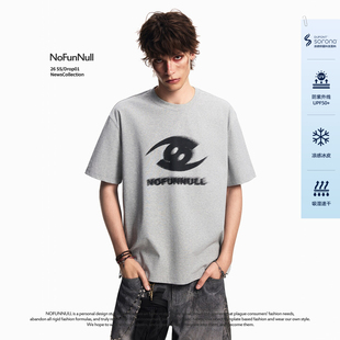 喷绘印花索罗娜短袖 T恤男夏凉感速干圆领上衣女ins 美式 NOFUNNULL