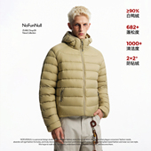 NOFUNNULL 新国标90白鸭绒羽绒服男轻量连帽保暖高充绒排骨服外套
