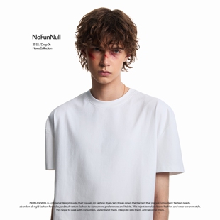 NOFUNNULL T恤男女cleanfit小圆领上衣潮 260g索罗娜凉感速干短袖
