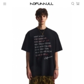 NOFUNNULL双本针260g重磅索罗娜凉感短袖 t恤男宽松大印花速干上衣