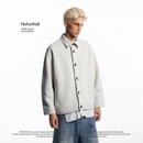 新贵绵羊毛外套潮 cleanfit毛呢极简风夹克男女冬季 NOFUNNULL 美式