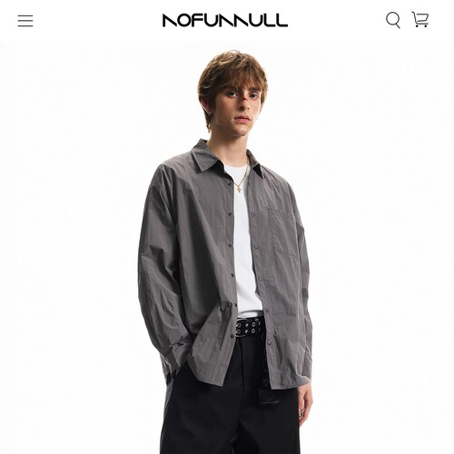 NOFUNNULL基础款通勤长袖衬衫潮