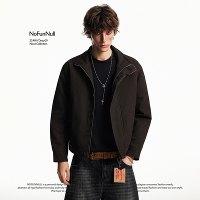 NOFUNNULL重磅仿兔毛水洗棉衣潮