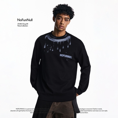 NOFUNNULL重磅美式街头长袖t恤潮