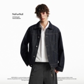 美式 复古原色水洗牛仔外套男春季 宽松休闲短款 NOFUNNULL 工装 夹克