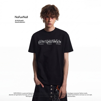 NOFUNNULL夏季凉感圆领短袖T恤潮