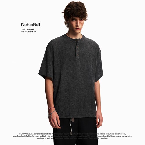 NOFUNNULL美式复古肌理感短袖T恤