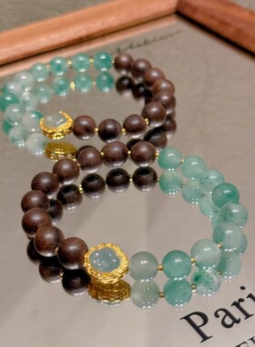 天然非洲翡手链搭配天然沉香女款