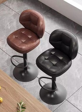 吧台椅子家用升降椅子轻奢酒吧椅靠背椅前台收银吧台凳简约高脚凳