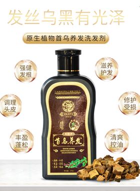 润根源首乌洗发水乌黑柔亮健发固发强根滋养改善毛糙正品包邮