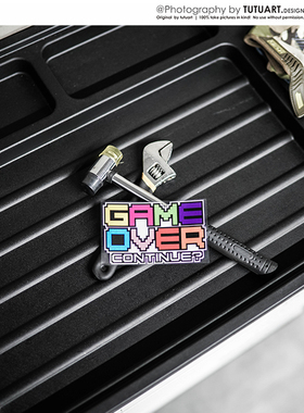 TUTU圖圖車貼 游戏结束GAMEOVER SuperMario超级玛丽趣味反光贴纸