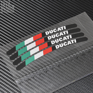 TUTU圖圖車貼-17寸 DUCATI 杜卡迪 窄边非满圈 轮毂钢圈反光贴纸