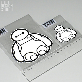 TUTU圖圖車貼 大白贴纸 超能陆战队 BIGHERO baymax 汽车反光贴
