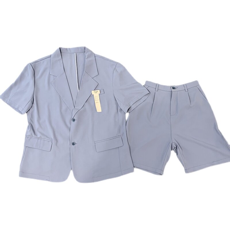夏季韩版男ins网红西装潮流宽松短袖西服短裤套装B267-TZ117,男装西服套装,电商B267