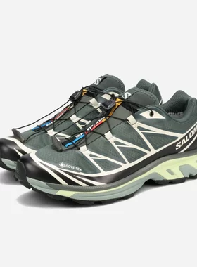 日本代购萨洛蒙 SALOMON XT-6 GTX 男式女式低帮运动鞋黑色登山鞋