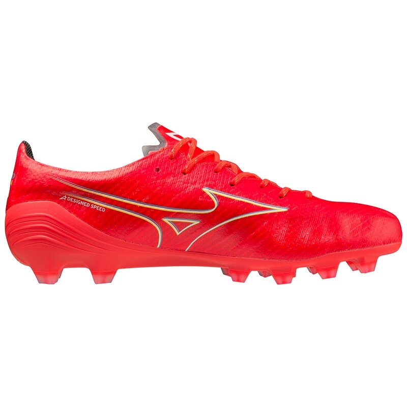 日本代购美津侬Mizuno Alpha Elite 女式足球鞋珊瑚色和白色球鞋