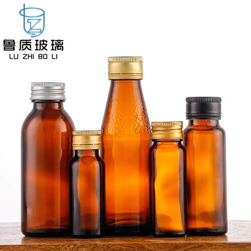 棕色钠钙口服液瓶30ml茶色酵素瓶50ml避光糖浆瓶100ml肽白饮料瓶