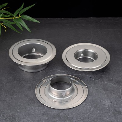 加宽不锈钢装饰盖热水器排烟管道装饰圈封堵盖空调孔遮丑墙洞护口