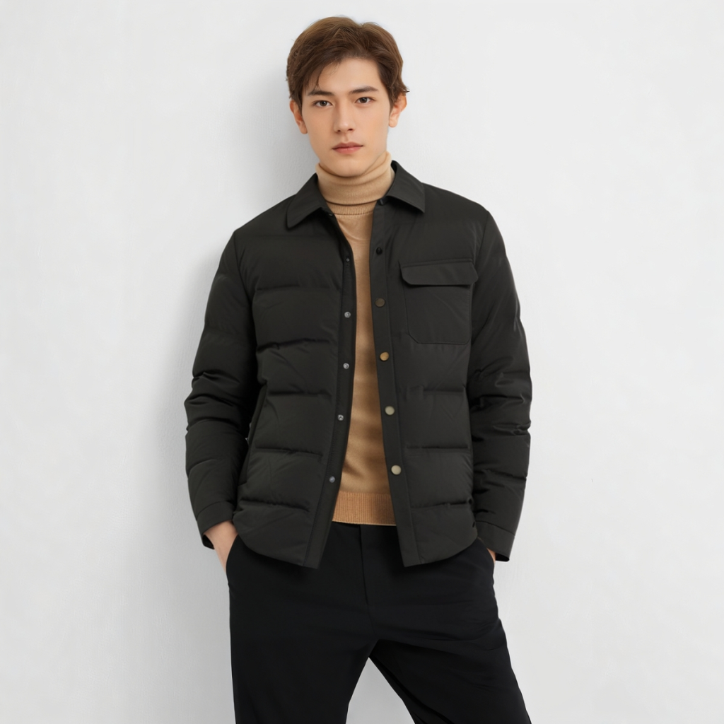 S244027530爱登堡男装2024年冬装新款翻领白鸭绒羽绒服休闲服