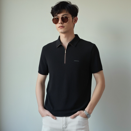S243031080爱登堡男装专柜正品秋装2024新款短袖羊毛衫针织衫