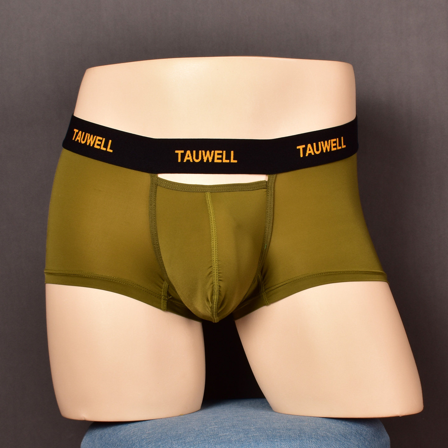 Tauwell特为男士超薄冰丝平角内裤透气镂空中低腰舒适凉感四角裤