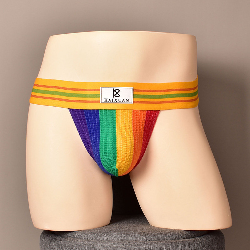 男宽裤边高叉三角裤彩虹性感透气U凸大囊袋个性潮流青年时尚裤头,女士内衣/男士内衣/家居服,男三角内裤,淘宝优惠券,粉丝福利购,淘宝优惠卷