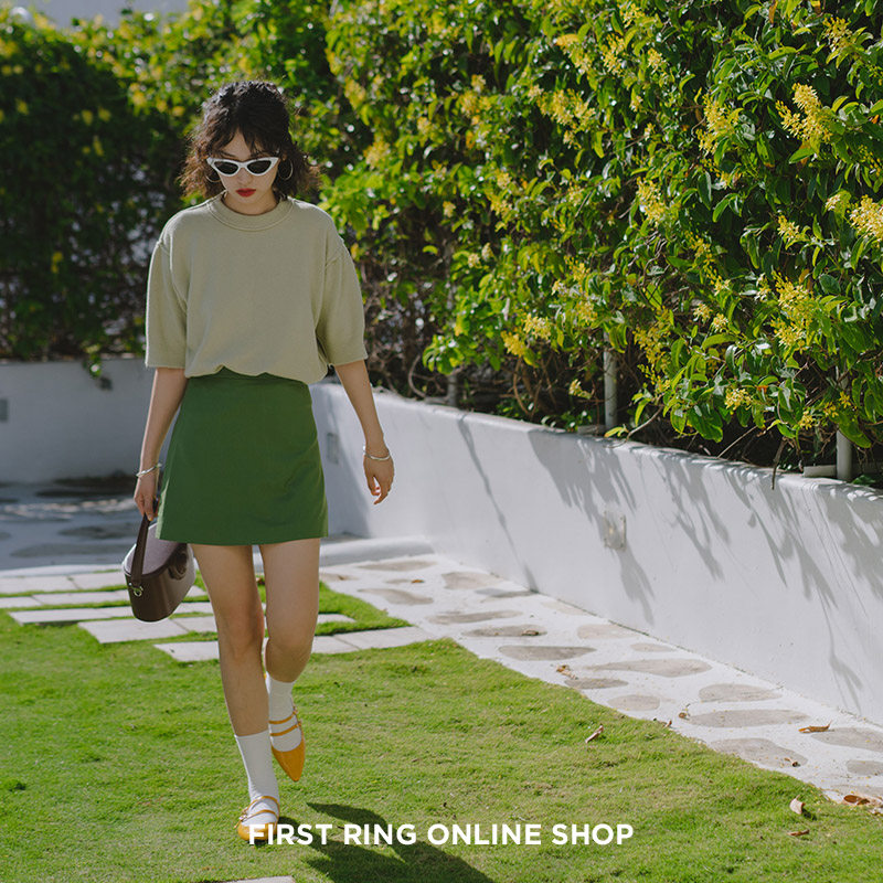 First Ring 腿精神仙半裙 绿色/黑色 春夏A字裙 西装半身裙女短款在类目 女装/女士精品, 半身裙中 - 来自Buy2taobao.com提供专业的淘宝代购服务