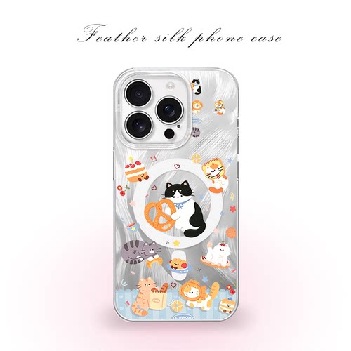 蛋糕狗狗猫咪适用于iPhone17pro/16promax手机壳华为mete80一加13磁吸vivoS30羽纱红米K80小米17OPPO