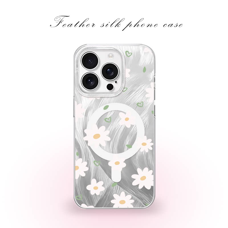 爱心系小菊花星星用于iPhone17pro/16promax手机壳华为mete80一加13磁吸vivoS30羽纱红米K80小米17OPPO