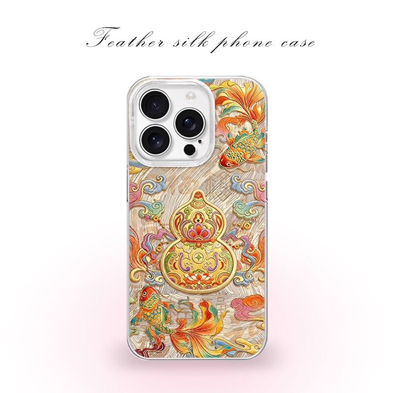 金鱼发财葫芦用于iPhone17pro/16promax手机壳华为mete80一加13磁吸vivoS30羽纱红米K80小米17OPPO