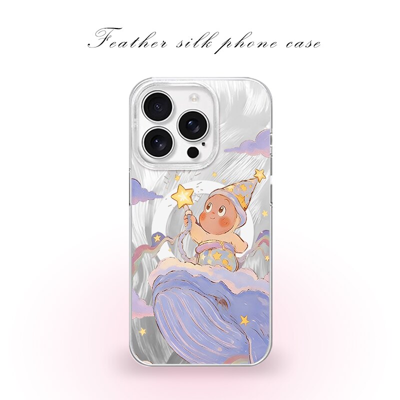 可爱星星人适用于iPhone17pro/16promax手机壳红米K80磁吸vivoS30华为mete80羽纱一加13小米17OPPO