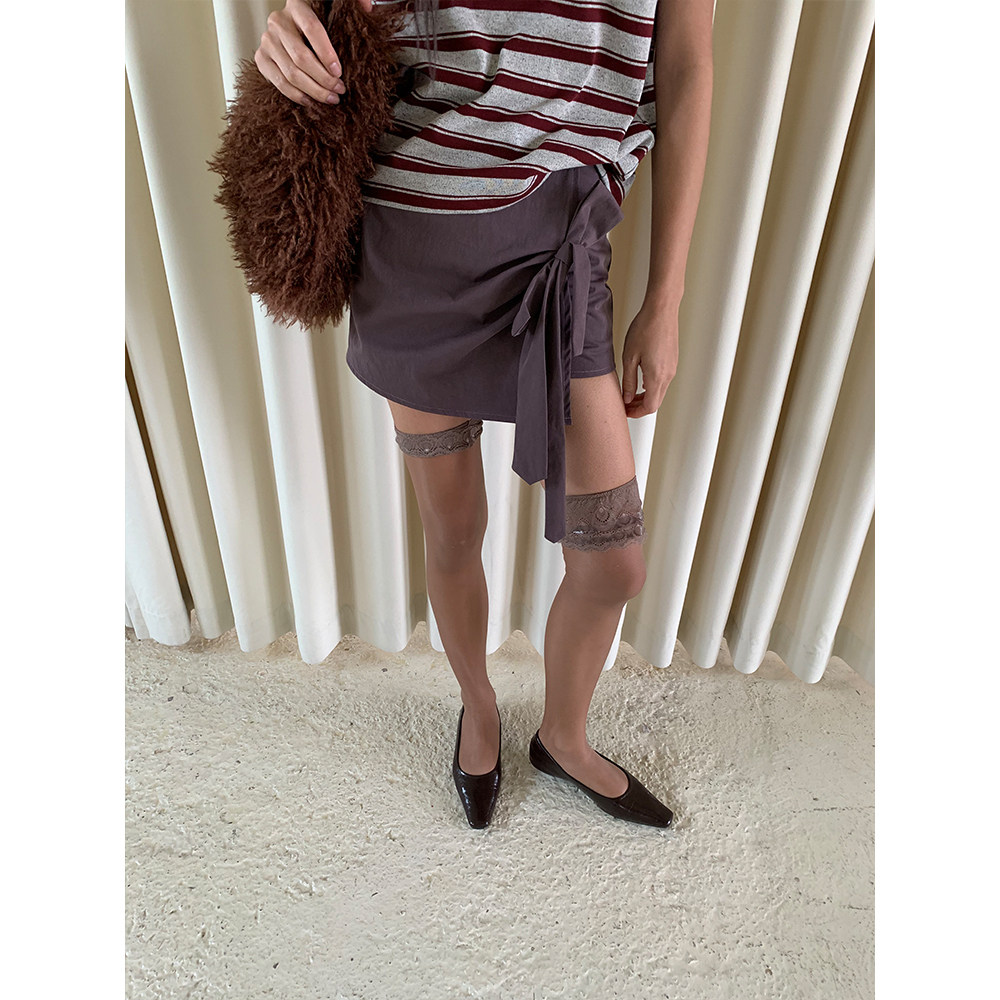 FUNNEL IN  蝴蝶结不规则短裙女显瘦超好看独特漂亮半裙