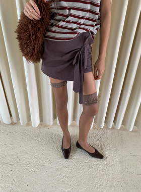 FUNNEL IN  蝴蝶结不规则短裙女显瘦超好看独特漂亮半裙