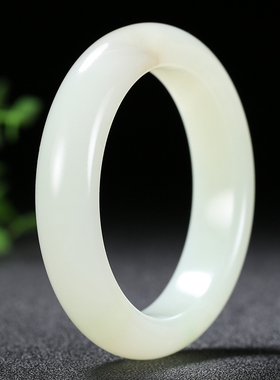新疆和田玉且末料白玉手镯内径56mm