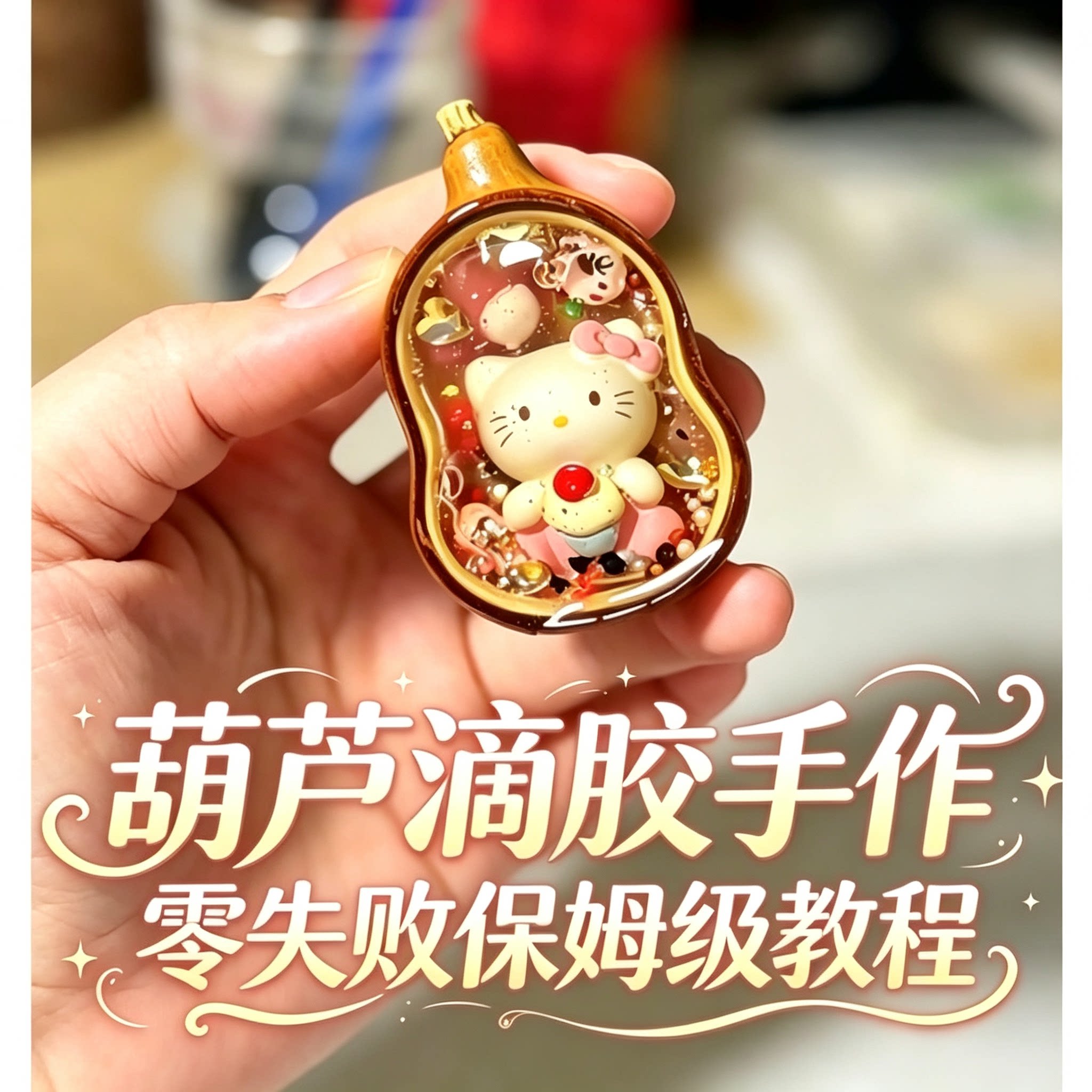 葫芦滴胶手作教程零失败保姆级滴胶饰品制作步骤教学资料