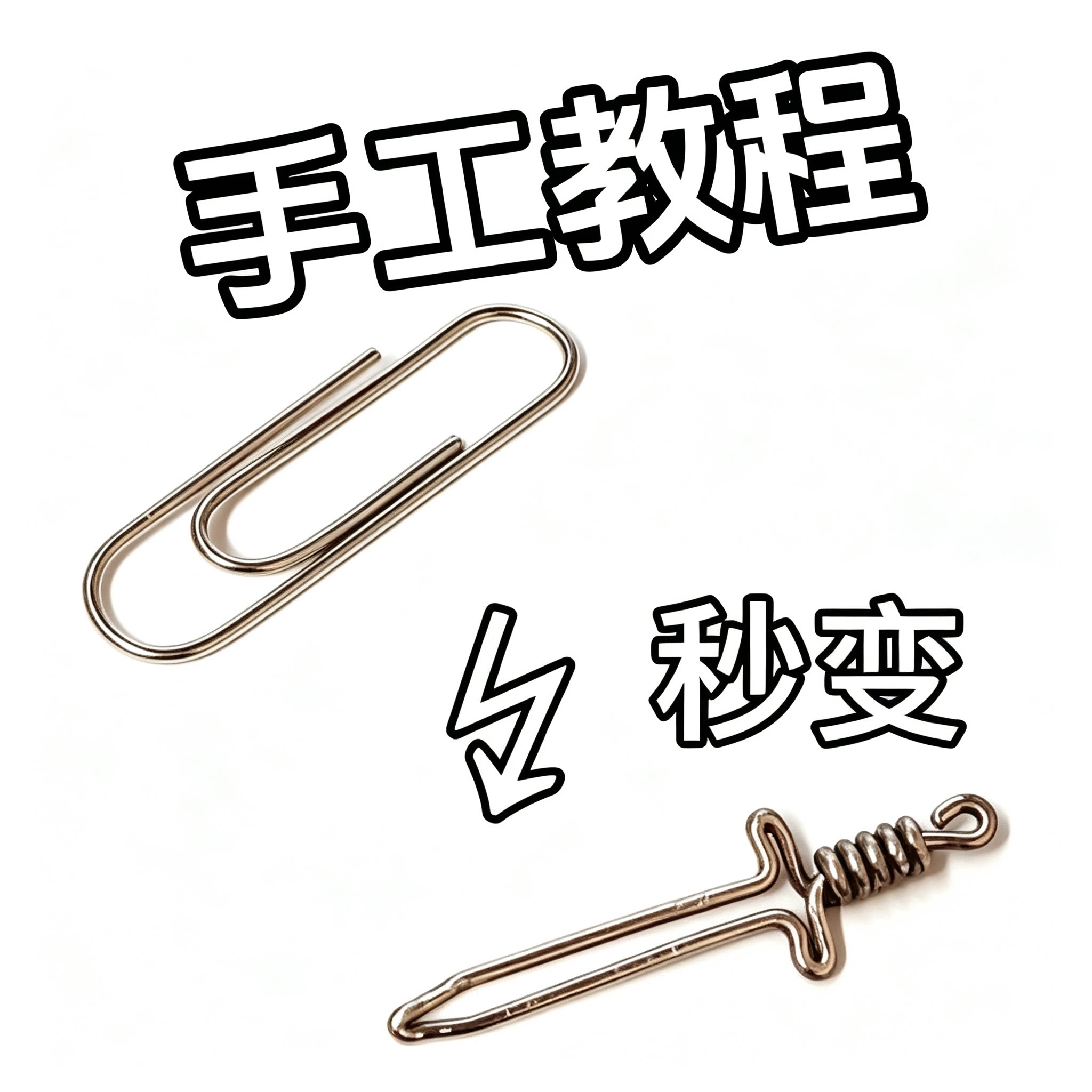 回形针DIY教程创意手工改造小物饰品制作方法新手入门资料
