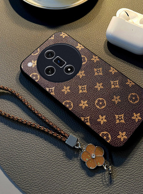 适用于oppofindx7手机壳新款findx6pro保护套findx5防摔皮纹硅胶网红女款findx3挂脖斜挎挂绳高级感复古潮牌