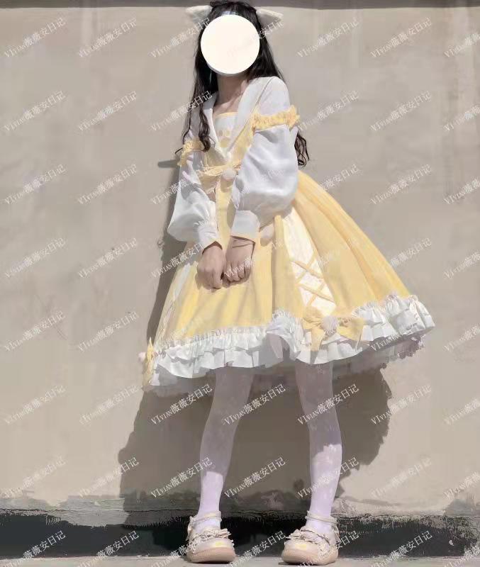（全款定制不退）薇薇安日记原创喵爪lolita可爱春秋长袖op连衣裙