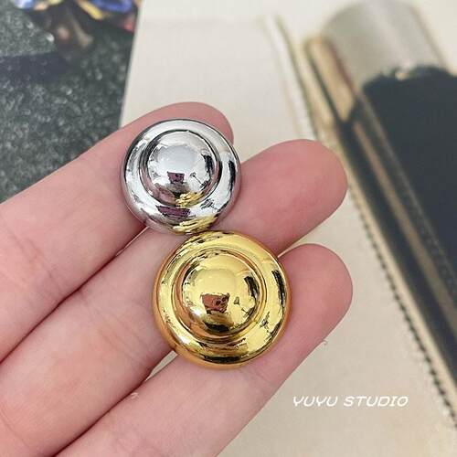 小香风冷淡风实心金属纽扣西装外套呢大衣装饰扣皮草扣重工钮扣