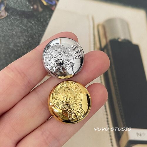 YUYU高档学院风金属纽扣皮衣风衣西服外套装饰扣毛衣马甲皮草扣子
