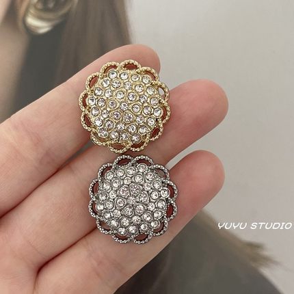 小香风高级感金属扣满钻扣子西装大衣外套装饰扣毛衣开衫纽扣女