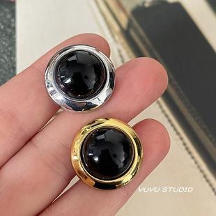 小香名媛风金边蘑菇金属纽扣毛呢西装外套扣子针织开衫大衣装饰扣