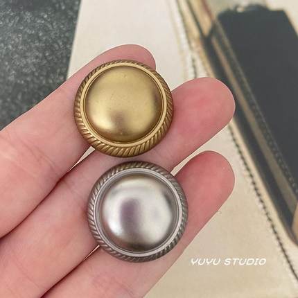 复古小香风蘑菇金属扣子双面呢大衣西服装饰扣毛衣开衫高脚手缝扣