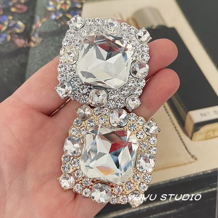 高档超大爆闪纽扣裘皮大衣皮草风衣装饰扣毛衣开衫西服金属扣子