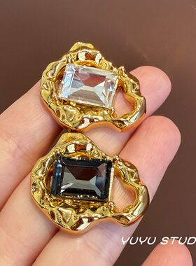 高级感轻奢异形镶钻纽扣貂皮大衣皮草外套装饰扣西服连衣裙马甲扣