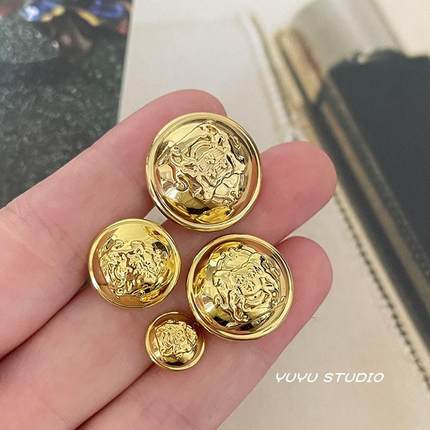 高级感英伦风男女经典金属纽扣西装外套大衣装饰扣毛衣开衫实心扣