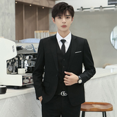 男士 商务修身 西装 西服套装 外套休闲青年纯色正装 新郎伴郎结婚秋夏
